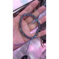 Vòng tay hình tròn đơn Labradorite xanh chất lượng cao tự nhiên