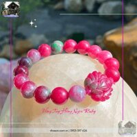 Vòng tay hồng ngọc Ruby 10ly mix hồ ly - Khai vận tình duyên và chiêu tài lộc