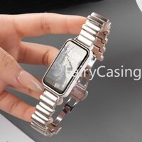 Vòng Tay Inox Cho Huawei Band 9 8 NFC Dây Đeo Đồng Hồ Kim Loại Không Đều Dây Đeo Tay Cho Huawei Bands 8 Phụ Kiện Có Thể Thay Thế