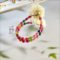 Vòng tay Kẹo ngọt Tourmaline hạt vô định, chất hạt vip, màu sắc ngọt ngào như viên kẹo ngọt xinh đẹp