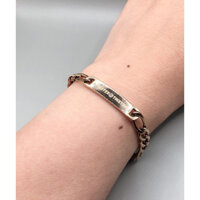 Vòng tay khắc chữ FOREVER TOGETHER mặt thép không gỉ hiệu si tuyển Nhật