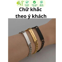 Vòng tay khắc tên theo yêu cầu lắc tay khắc tên vòng tay khắc chữ - Người Đẹp Vì Lụa