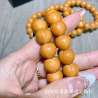 Vòng tay khắc trái tim đầu khỉ cao cấp Ji Bao, hạt khắc Phật, unisex, cùng kiểu dáng