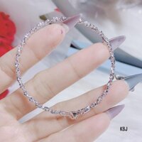 Vòng tay kiềng mềm bạc ý cao cấp Bibi silver, lắc tay thời trang trẻ trung