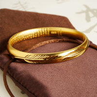 Vòng tay Kinh Thánh Trái Tim Lá Vàng Cổ Đại Việt Nam, Trang sức Đơn Giản Vintage Thanh Lịch Lâu Dài L3OS