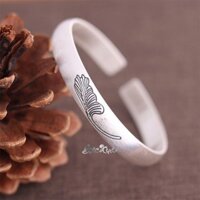 VÒNG TAY LÁ GIẺ QUẠT BẠC NGUYÊN CHẤT/ NAM