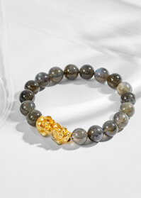 Vòng tay Labradorite Phối Tỳ Hưu Bạc mạ vàng 24k