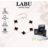 Vòng tay LABU Không gỉ Five Four Leaf Clovers Bracelet Silver vòng tay nữ Những phụ kiện tiệc tùng lấp lánh nhất