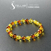 Vòng Tay Lắc Chân Hổ Phách Vàng Nâu Stellar Amber Cho Bé Hổ Phách Thiên Nhiên Bình An Sức Khoẻ.