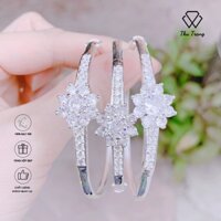 Vòng tay, lắc tay bạc hình hoa mai cho nữ dạng kiềng đẹp LTN003