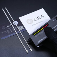 Vòng tay lắc tay bạc phủ bạch kim Tennis moissanite VVS1 D 3EX 2mm-3mm Tặng kèm bút thử kim cương chính hãng❤️