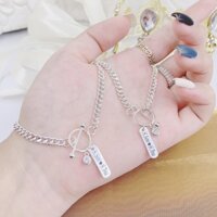 Vòng tay/ Lắc tay cặp đôi nam nữ, nữ nữ khắc tên theo yêu cầu chất liệu bạc nguyên chất LĐ09