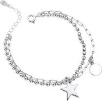 Vòng tay lắc tay chuỗi xích ngôi sao may mắn unisex - Mẫu 1