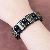 Vòng tay , lắc tay đá núi lửa khắc lục tự đại mình chú Om mani padme hum