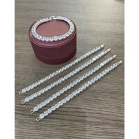 Vòng tay- Lắc tay tennis chain chuẩn bạc ý 950 cao cấp đính đá lấp lánh