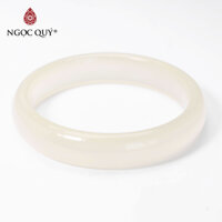 Vòng tay liền khối đá canxit mệnh thổ, kim - Ngọc Qúy Gemstones - Bản hẹ - Ni 57