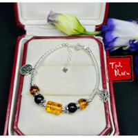 Vòng tay Lu Thống HổPhách, Charm Bạc Thái