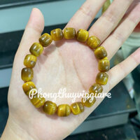 Vòng tay lu thống mắt hô vàng siêu đẹp kèm hộp 10mm