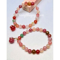 Vòng tay mã nao đa sắc mix túi siêu đẹp 8mm