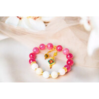 VÒNG TAY MÃ NÃO HỒNG KẾT HỢP CÙNG BERYL