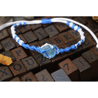 Vòng Tay Macrame Đá Aquamarine