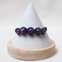 Vòng tay macrame kết hợp đá Amethyst - MVT18Ame96