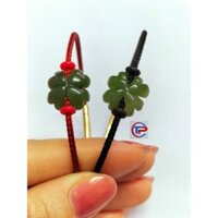 Vòng tay mặt cỏ 4 lá màu xanh lá phong thủy may mắn
