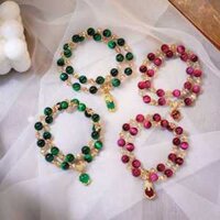 Vòng tay mắt hổ Vòng tay đính cườm nhiều lớp Handmade Bé trai Bé gái Vòng tay cặp đôi