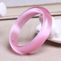 Vòng tay mắt mèo màu hồng bản liền đủ màu hàng dày đẹp mịn
