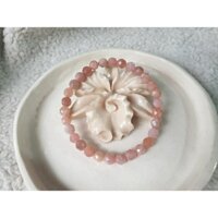Vòng tay mặt trăng đào cắt giác , vòng tay peach moonstone