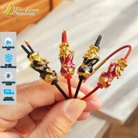 Vòng tay may mắn charm tỳ hưu đổi màu mix dây cáp 2mm chiêu tài hút lộc - DIY TUỆ LÂM