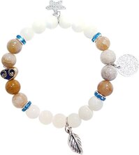 Vòng Tay Mệnh Kim, Thủy Đá San Hô Và Vỏ Ốc Hóa Thạch, Ngôi Sao Laliz CM.07