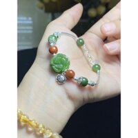 Vòng tay mix cham bạc