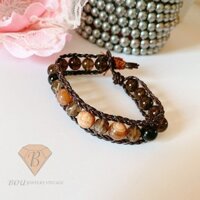 VÒNG TAY MIX NHIỀU LOẠI ĐÁ SECONDHAND NHẬT BẢN BOU JEWELRY VINTAGE MÃ VT04