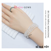 Vòng tay moonstone ánh trăng thiên nhiên, chuỗi cuốn 3 vòng tay size hạt 6mm hợp mệnh kim và thuỷ Võ Gia Gems