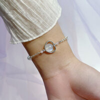 Vòng tay Moonstone trái tim thiết kế bởi FaeryGem Bạc S925