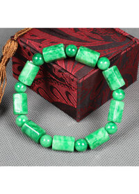 Vòng tay nam Cẩm Thạch sơn thủy đốt trúc 10ly - Hợp mệnh Mộc, mệnh Hỏa