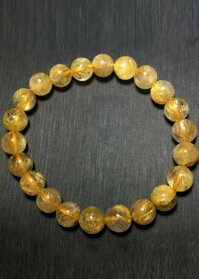 Vòng Tay Nam Đá Thạch Anh Tóc Vàng Tự Nhiên 8mm