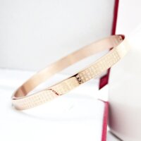 Vòng Tay Nam Khắc Bát Nhã Tâm Kinh Chất Liệu Thép Titan Không Rỉ Không Dị Ứng TT 1804 - Vàng hồng