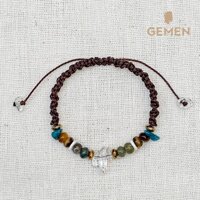 Vòng tay nam Noble Love - Clear Quartz và Blue Apatite - Gemen (BL114)