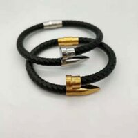 VÒNG TAY NAM NỮ ĐINH TÁN DÂY DA CÁ TÍNH