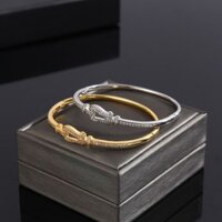 Vòng tay nam nữ đơn giản, đeo hàng ngày, khóa hình ngựa, vòng tay hình học zircon sáng bóng, thiết kế thời trang, vòng tay cặp đôi phong cách cá tính