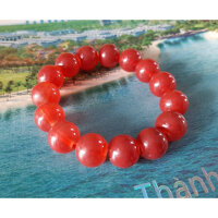 Vòng tay nam nữ giả mã não cao cấp loại size 10-12ly màu đỏ