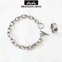 Vòng tay nam titan nhẫn nam xích, lắc tay nam kèm nhẫn c1