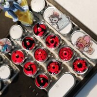Vòng Tay Naruto Máu Bánh Xe Mắt Phong Cách Khoa Học Viễn Tưởng Bàn Phím Cơ Keycap Cá Tính DIY Bộ 10 Miếng