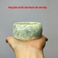Vòng tay ngọc bản cối vân xanh da trời cho mệnh Thủy và Mộc