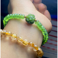 Vòng tay ngọc//- bích bánh xe mix cham sen