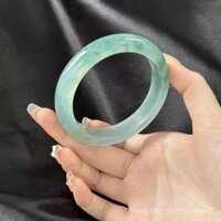 Vòng tay ngọc bích nổi hoa băng tự nhiên nguyên chất Miến Điện, Vòng tay ngọc bích màu xanh lá cây nổi