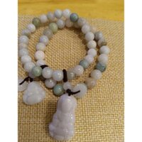 Vòng tay ngoc Câm Thạch tròn 8mm kèm mặt_Jade _PU 4u đá thiên nhiên 100%_ năng lượng sức khỏe