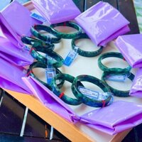 vòng tay ngoc son thuy bản vuông kèm kiểm định pnj